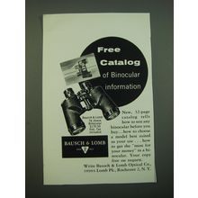 1956 Bausch & Lomb Binoculars Advertisement