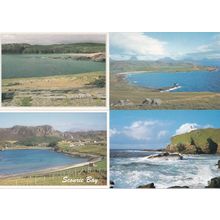 Scourie Stoer Polin Bay Point Lighthouse Sutherland 4x Scottish Postcard