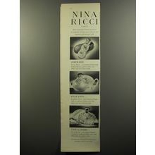1953 Nina Ricci Perfume Advertisement - Coeur-Joie; Fille d'Eve; L'air du Temps