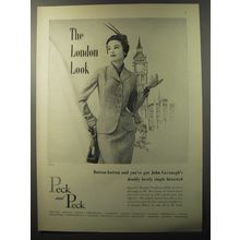 1953 Peck and Peck Suit by John Cavanagh Advertisement - The london look
