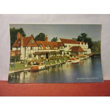 SWAN INN, STREATLEY, RIVER THAMES BERKSHIRE unused postcard by J. Salmon =