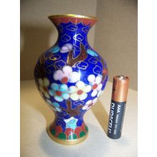 Vintage Cloisonne Vase 3" tall