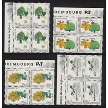 Luxembourg Trees 1st series 4v Blocks of 4 1995 MNH SG#1408-1411 MI#1380-1383