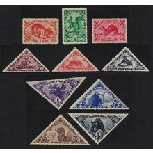 Tuva Badger Fox Squirrel Lynx Bear Animals 10v 1935 Mixed SG#68-77