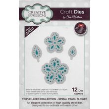 Creative Expressions. Spiral Pearl Flower Die Set. Die Cutting Cardmaking Crafts