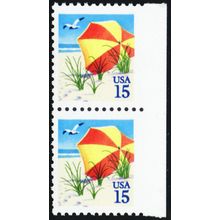 2443 Var - 15¢ Imperforate Margin Error Pair - Stuart Katz