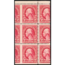 634D, Mint NH 2¢ - HUGE Miscut Error Booklet Pane - Stuart Katz