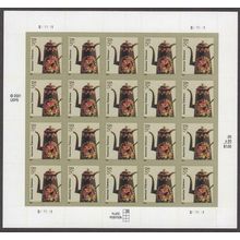 American Toleware Sheet of Twenty 5 Cent Postage Stamps Scott 3756
