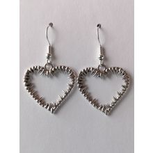 Spiky Thorn Heart Charm Earrings Silver Plated Gothic/Horror/Halloween