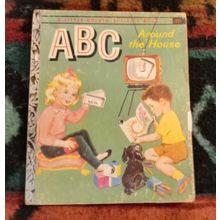 Little Golden Activity Book ABC Around The House (A) Edition All Intacted 1957