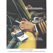 ROTHMANS KING SIZE CIGARETTES (Helicopter) :- Original Vintage 1975 Advert