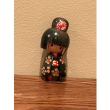 Authentic Vintage Wooden Handmade Signed Japanese Cultural Collector Doll