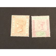 ICOLLECTZONE Sierra Leone 30 & 34 VF Hinged