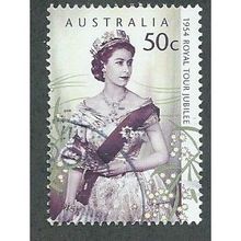 AUS 2004 50c '50TH ANN OF ROYAL TOUR' FINE USED (EBID34-311)