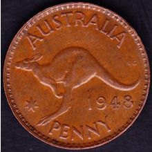 1948 Australia 1 Penny Coin