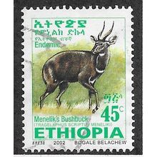 ETH 2002 45c 'MENELIKS BUSHBUCK' FINE USED (EBID70-281)