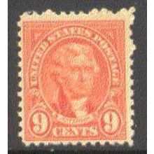641 9c Thomas Jefferson Just Clears MNH Q1821