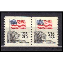 1895a 20c U.S. Flag Very Fine MNH SG CNP Left 4 PA0242