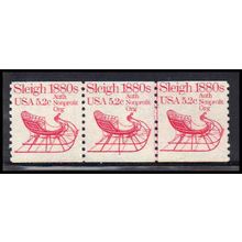 1900 5.2c Sleigh Fine MNH Dry Gum PNC 3/3 PA2307