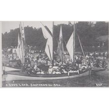 A Good Load Passenger Boat Sea Ship Trips Southend On Sea Essex Postcard