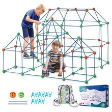 Tent Fort Building Kit for Kids STEM Construction Toy Set Castle 180PCS