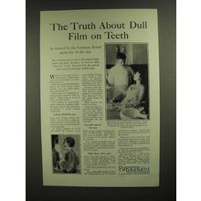 1928 Pepsodent Toothpaste Ad - The Truth About Film