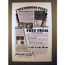 1928 Philco Radio Ad - Neutrodyne-Plus!