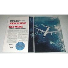 1959 Pan Am Airline Ad - Across the Pacific