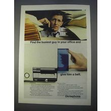 1966 Dictaphone Time-Master Dictation Machine Ad - Busiest Guy