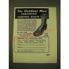 1950 Corcoran Paratroop Hunting Boots Ad - For outdoor men