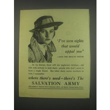 1949 Salvation Army Ad - I've seen sights that would appal you