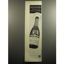 1951 Bollinger Champagne Advertisement - the aristocrat of French Champagne