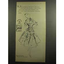 1952 Henri Bendel Young-Timers Dress Ad - take flight from chilly blasts