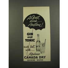 1953 Canada Dry Quinac Advertisement - A great drink.. anytime