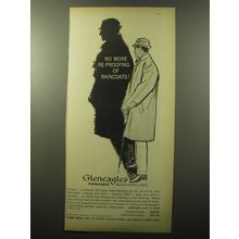 1960 Gleneagles Raincoat Ad - No more re-proofing of Raincoats