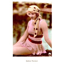 Esther Raiston Film Actress Hand Coloured Tinted Real Photo Postcard