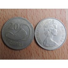 Fiji 1969 20 Cents Coin