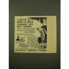 1961 Lido Biltmore Club Hotel Advertisement - Sam Snead