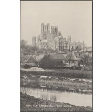 Ely Cathedral from River, Cambridgeshire, c.1920s - Tyndall RP Postcard