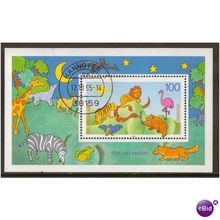 GERMANY DEUTSCHLAND 1995 FOR US CHILDREN MINISHEET ANIMALS VERY FINE USED VFU