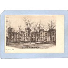 New York Elmira County Buildings Street Scene w/Trolley Tracks ny_box3~1081