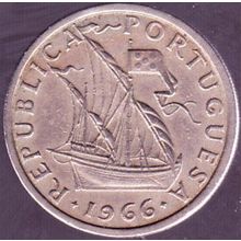 1966 Portugal 5 Escudos Coin