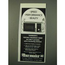 1972 Thermador Microwave Ad - Speed Performance Beauty