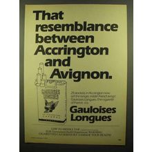 1979 Gauloises Longues Cigarettes Ad - Accrington