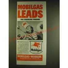 1938 Mobil Mobilgas Ad - Mobilgas leads the gasoline parade