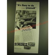 1938 Simoniz Wax and Simoniz Kleener Ad - It's easy to do É yourself