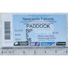 2009 ticket + stub Leeds Carnegie v. Newcastle Falcons