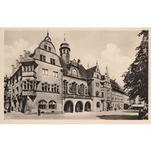 Freiburg Das Rathaus German Hotel & Child Real Photo Postcard