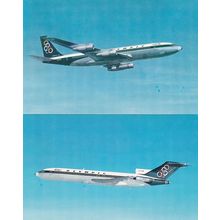 Olympic Airways Boeing 727-200 300 2x 1960s Postcard s