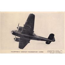 Bristol Beaufort 1 Valentines Aircraft Recognition Plane Postcard